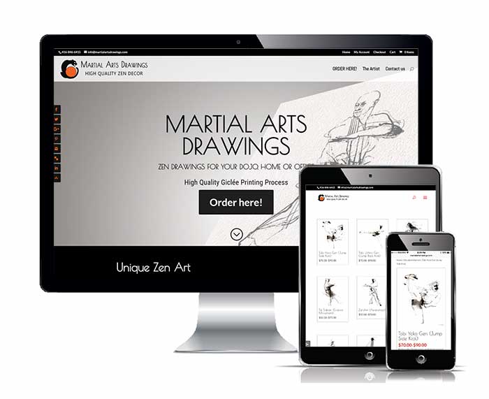 Martial Arts Drawings responsive web design